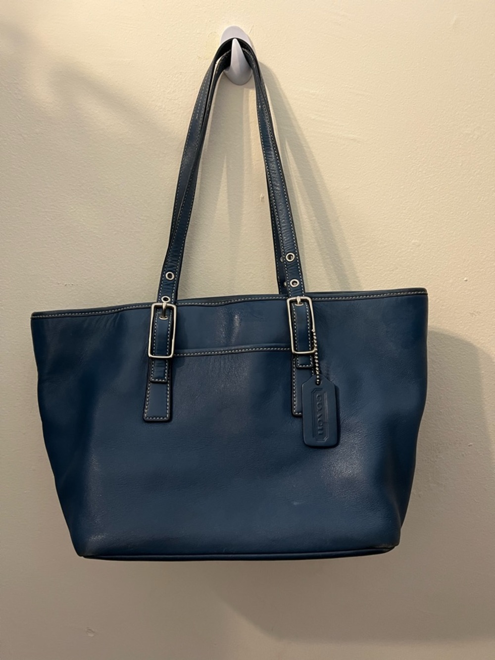 Stunning Vintage Coach Legacy West Market Tote Blue 9847